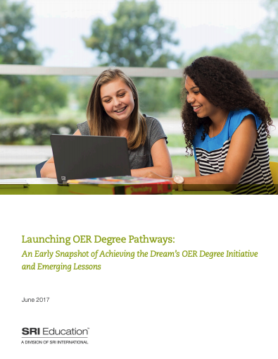 Launching OER Degree Pathways: An Early Snapshot of Achieving the Dream’s OER Degree Initiative and Emerging Lessons