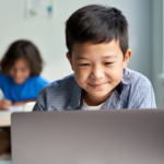 Student on a laptop